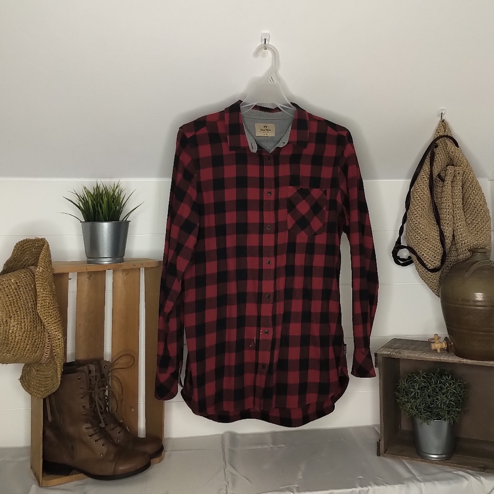 Wind River Buffalo Plaid Flannel Button Down Size Large